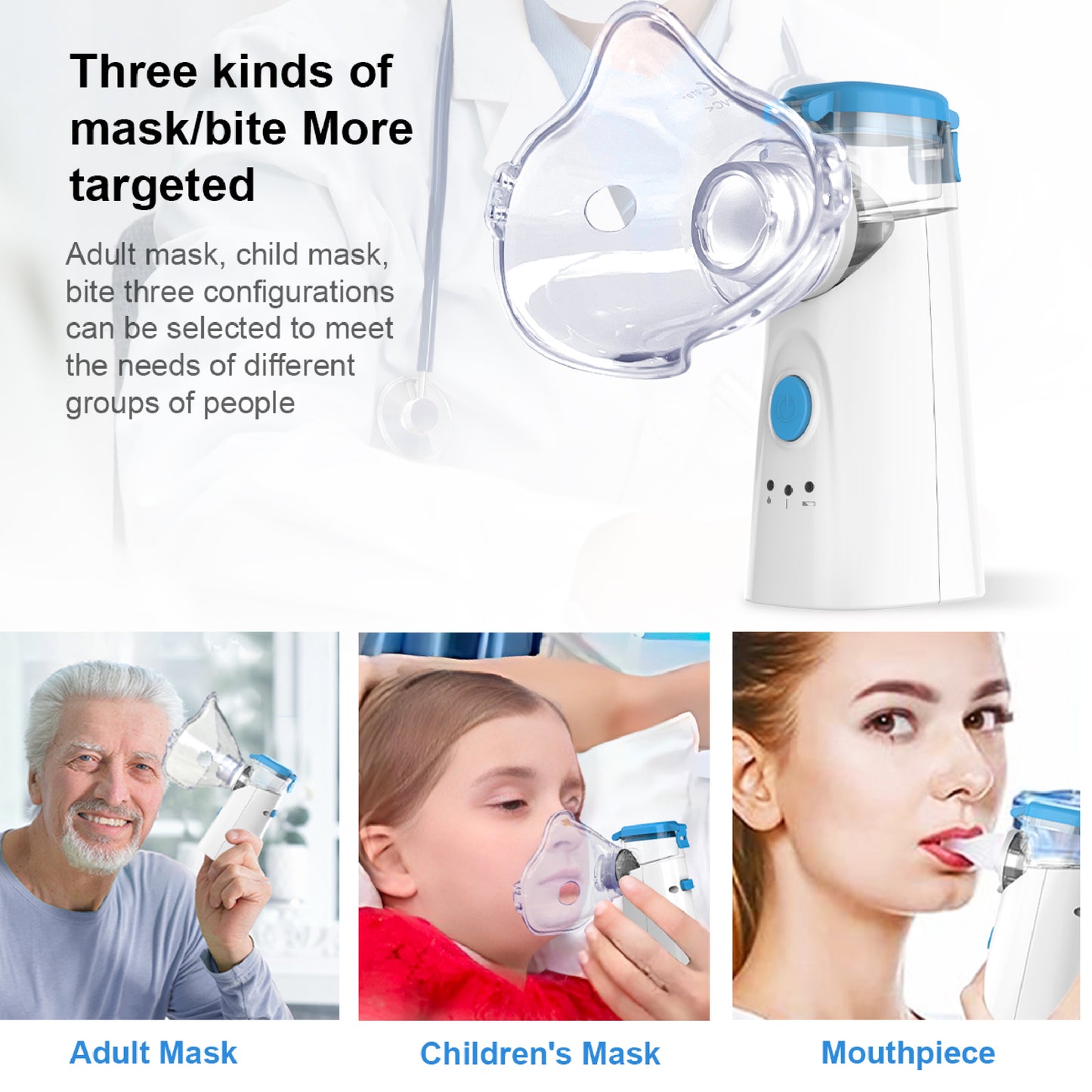 Alphamed NBM7 portable mesh nebulizer features