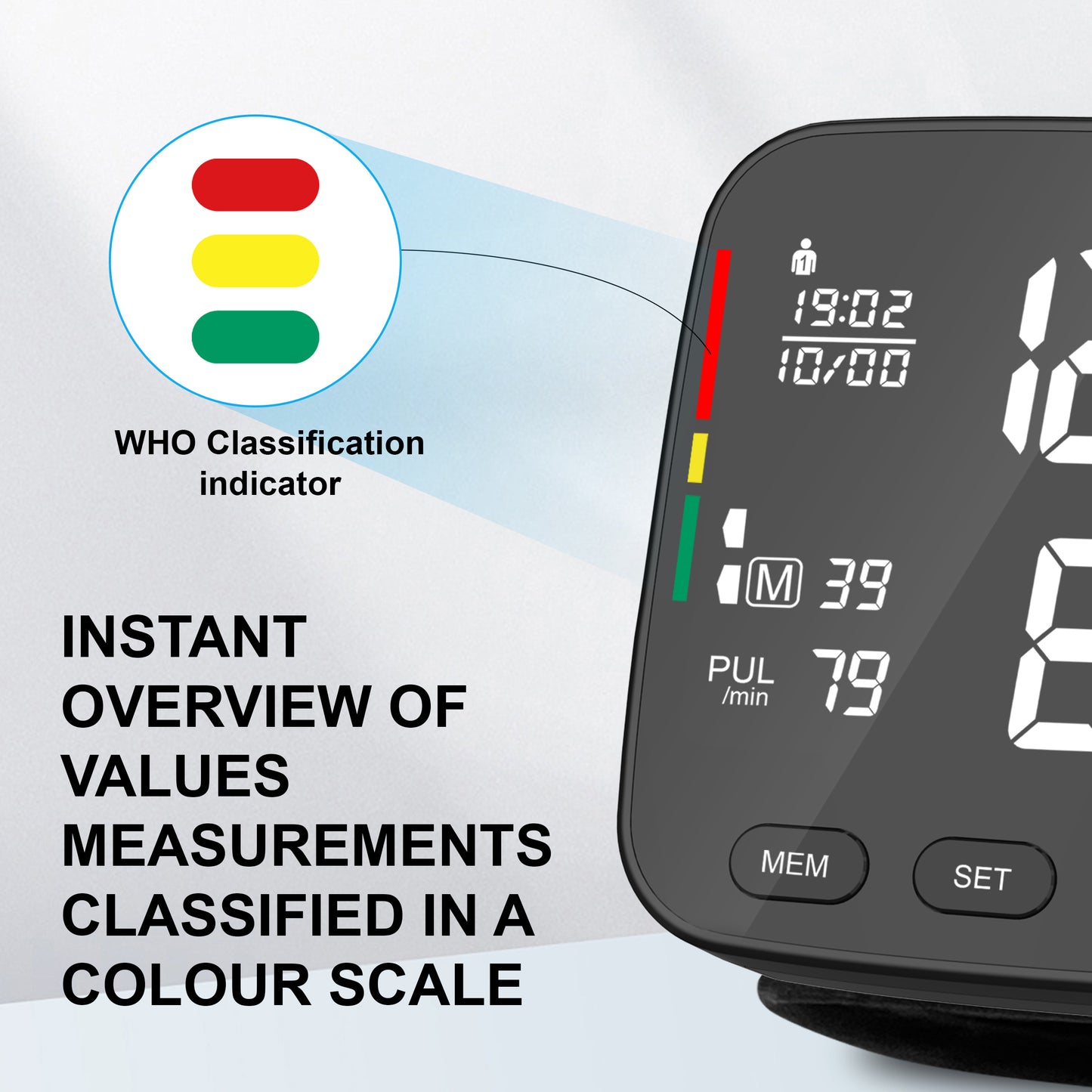 Alphamed U62GH wrist blood pressure monitor features