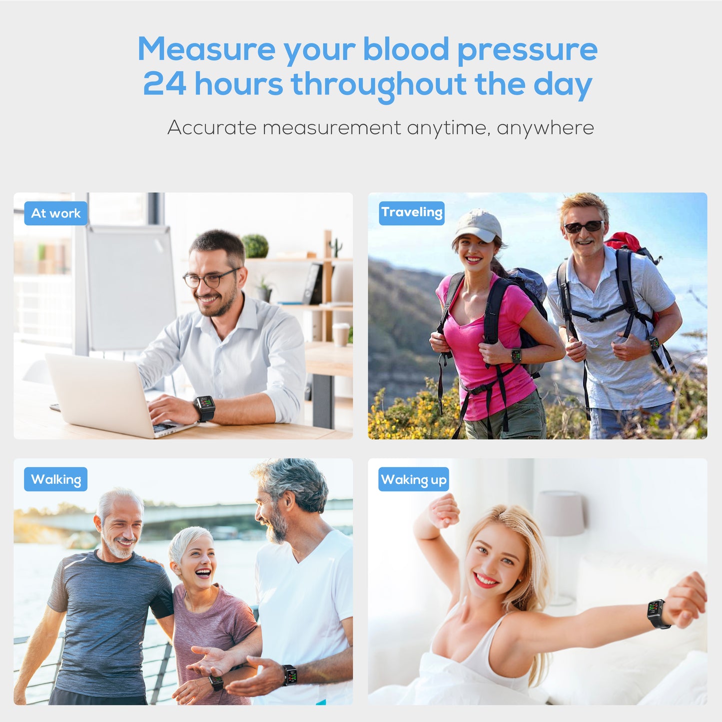 U16 Blood Pressure Monitor Smartwatch