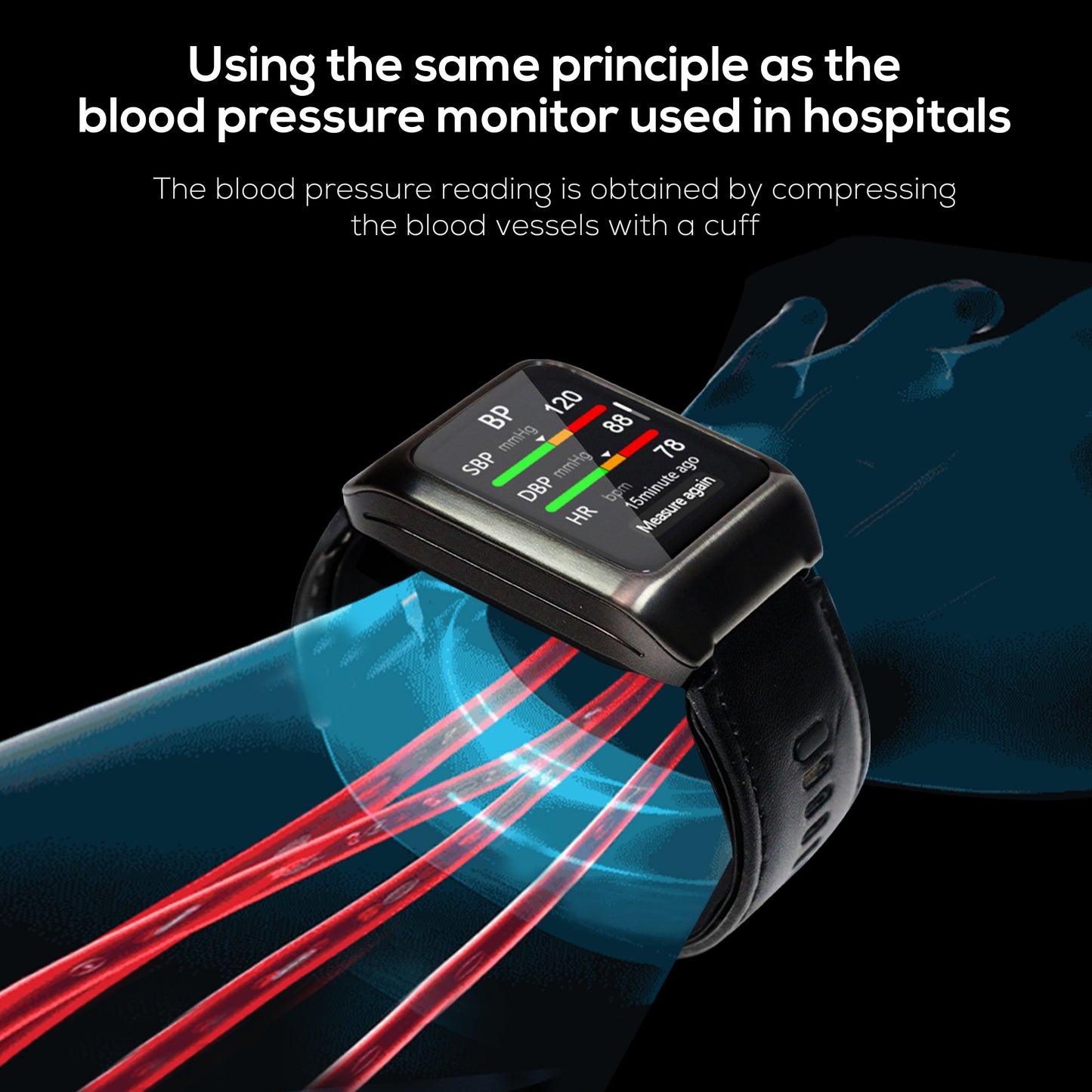 U16 Blood Pressure Monitor Smartwatch