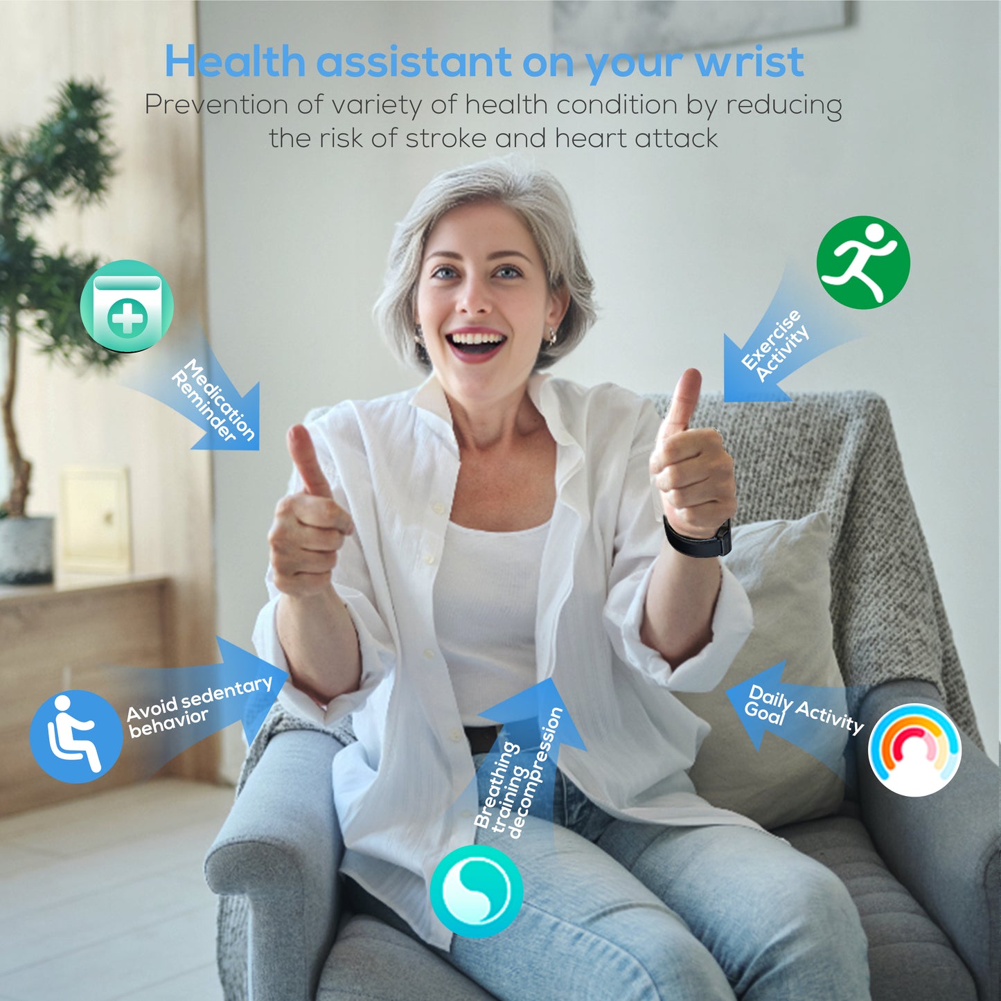 U16 Blood Pressure Monitor Smartwatch