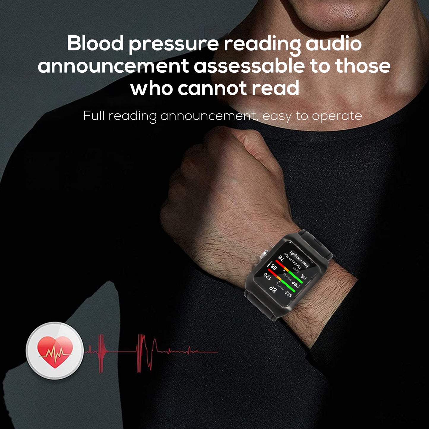 U16 Blood Pressure Monitor Smartwatch